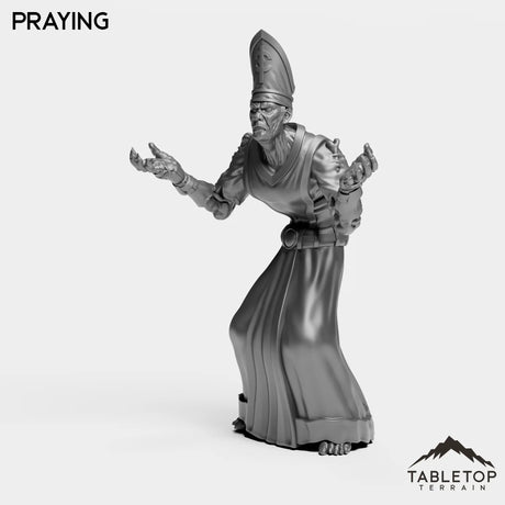 Tabletop Terrain Miniature Praying High Inquisitor Undead