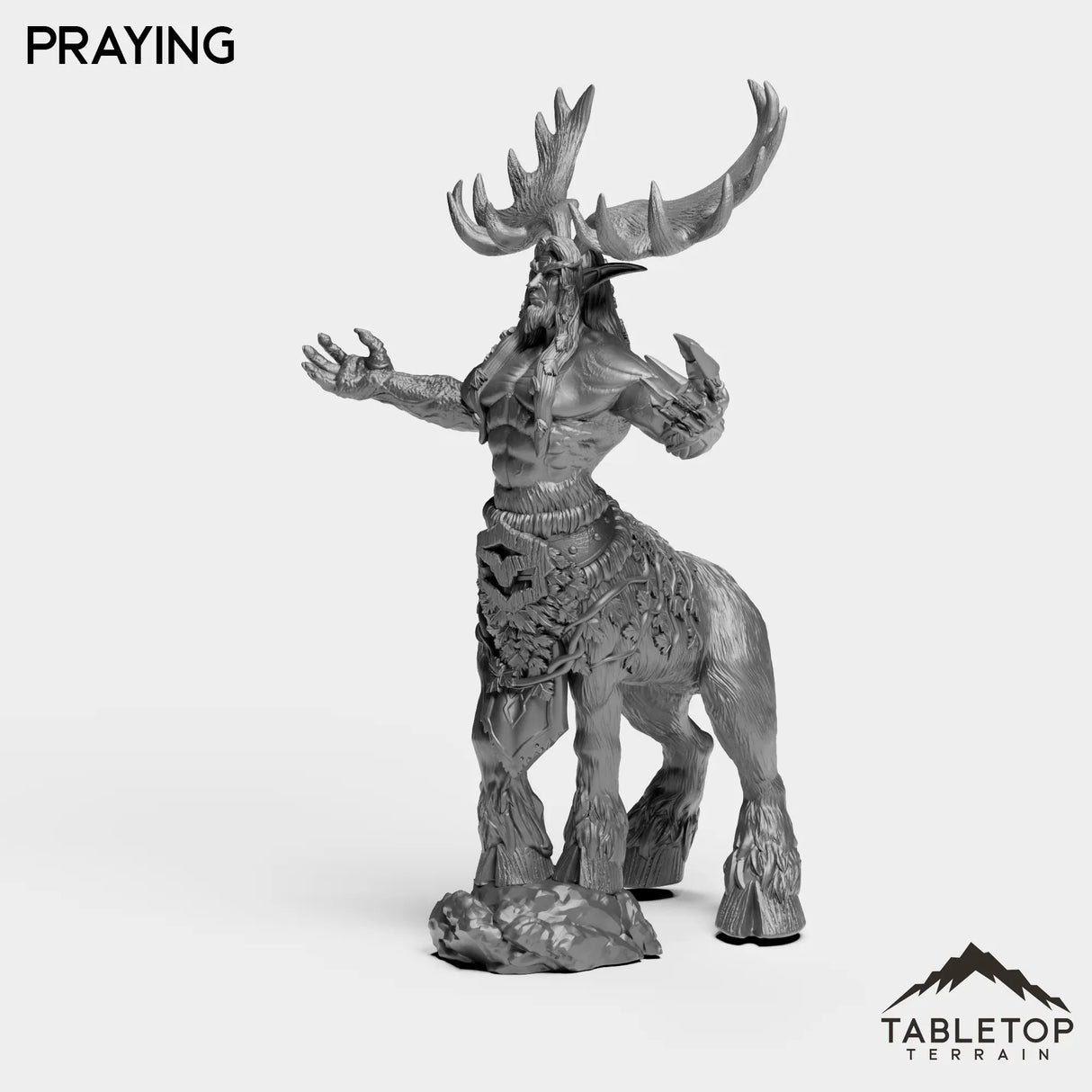 Tabletop Terrain Miniature Praying Night Demigod