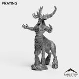 Tabletop Terrain Miniature Praying Night Demigod
