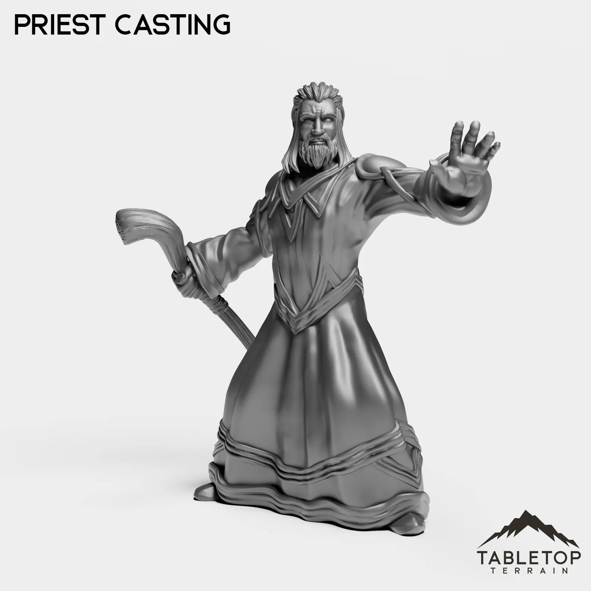 Tabletop Terrain Miniature Priest Casting Human Starters