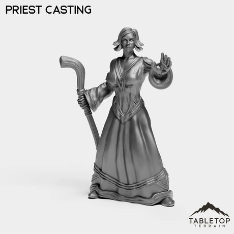 Tabletop Terrain Miniature Priest Casting Human Starters Female