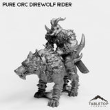 Tabletop Terrain Miniature Pure Orc Direwolf Rider