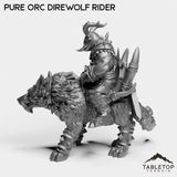 Tabletop Terrain Miniature Pure Orc Direwolf Rider