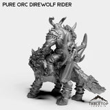 Tabletop Terrain Miniature Pure Orc Direwolf Rider