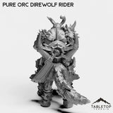 Tabletop Terrain Miniature Pure Orc Direwolf Rider