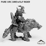 Tabletop Terrain Miniature Pure Orc Direwolf Rider