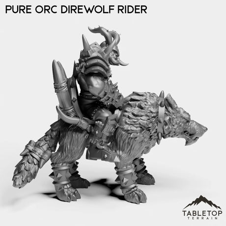 Tabletop Terrain Miniature Pure Orc Direwolf Rider