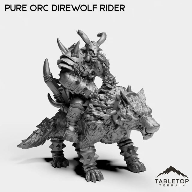 Tabletop Terrain Miniature Pure Orc Direwolf Rider