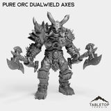 Tabletop Terrain Miniature Pure Orc Dualwield Axes Pure Orc Dualwielder