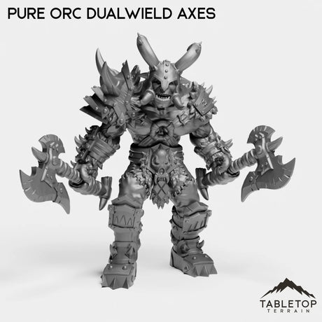 Tabletop Terrain Miniature Pure Orc Dualwield Axes Pure Orc Dualwielder