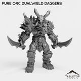 Tabletop Terrain Miniature Pure Orc Dualwield Daggers Pure Orc Dualwielder