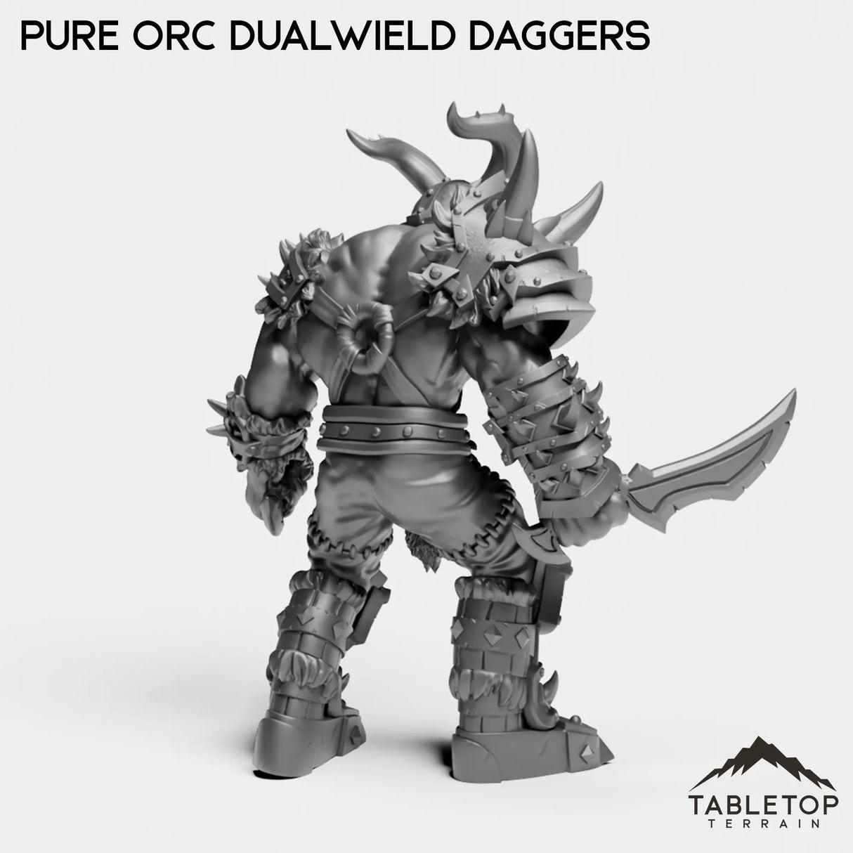 Tabletop Terrain Miniature Pure Orc Dualwielder