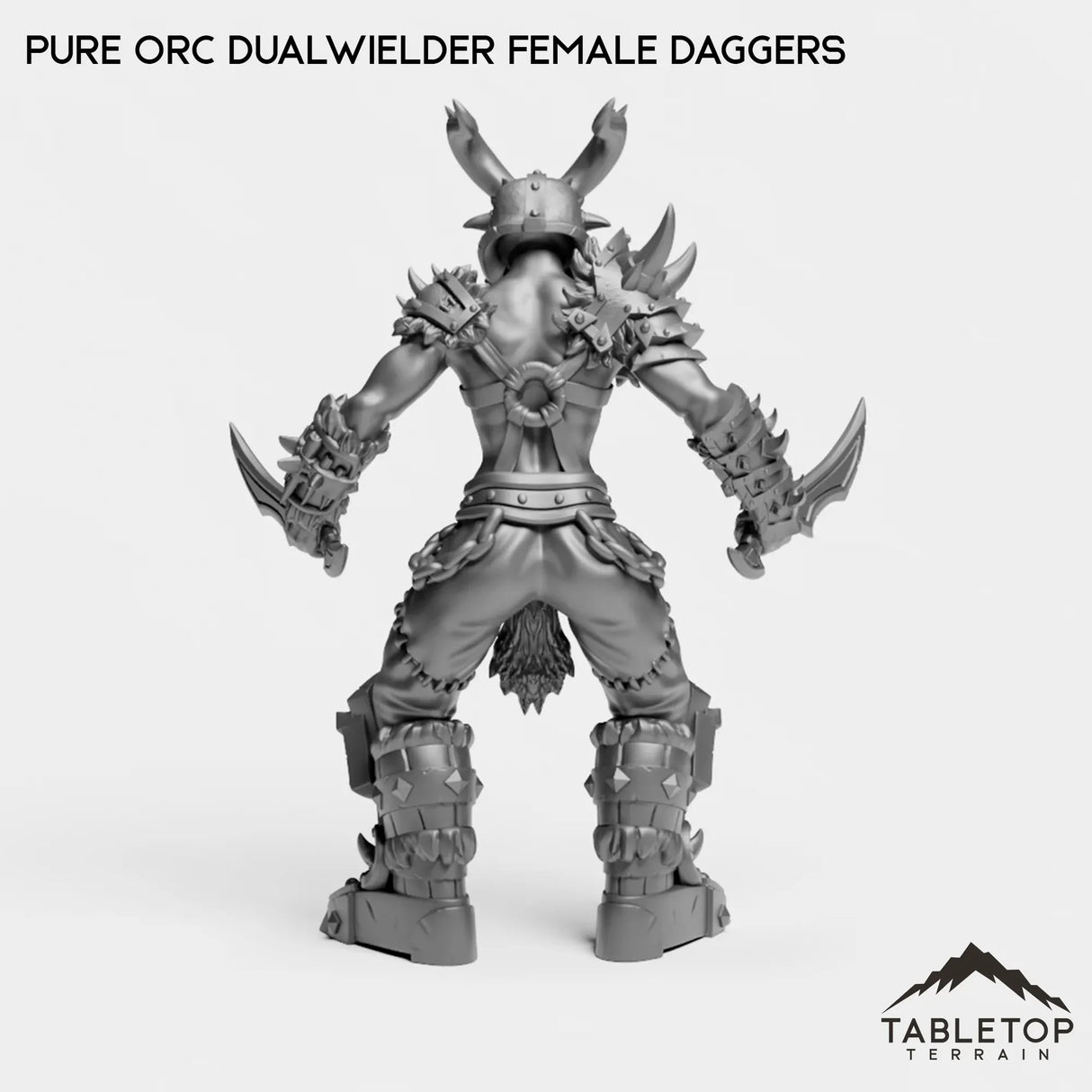 Tabletop Terrain Miniature Pure Orc Dualwielder Female