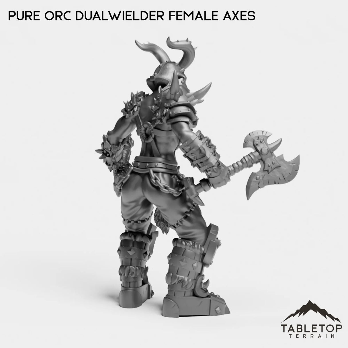 Tabletop Terrain Miniature Pure Orc Dualwielder Female