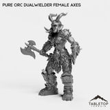 Tabletop Terrain Miniature Pure Orc Dualwielder Female
