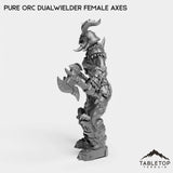 Tabletop Terrain Miniature Pure Orc Dualwielder Female