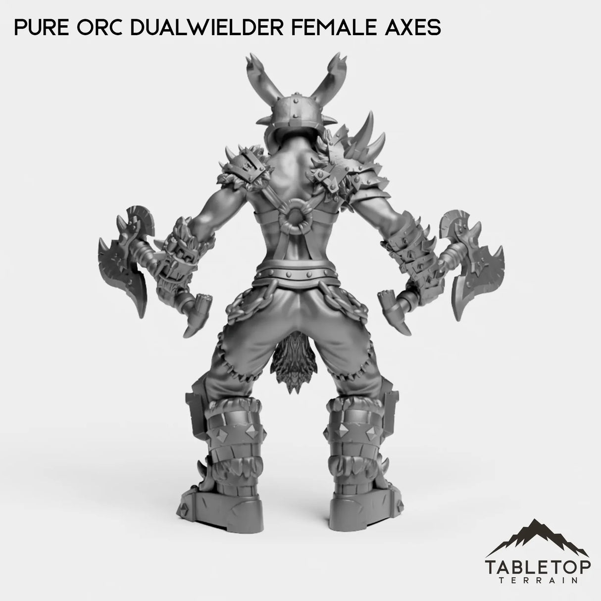 Tabletop Terrain Miniature Pure Orc Dualwielder Female