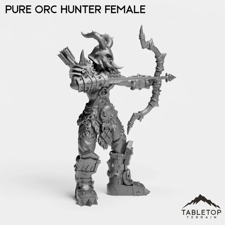 Tabletop Terrain Miniature Pure Orc Hunter Female