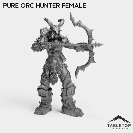 Tabletop Terrain Miniature Pure Orc Hunter Female
