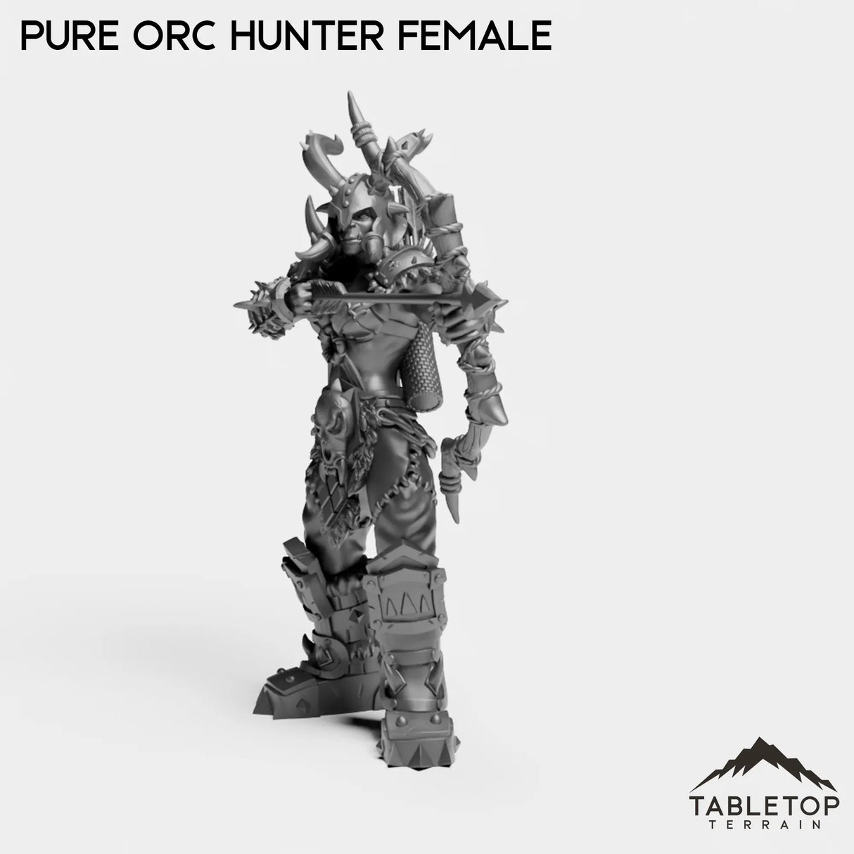 Tabletop Terrain Miniature Pure Orc Hunter Female