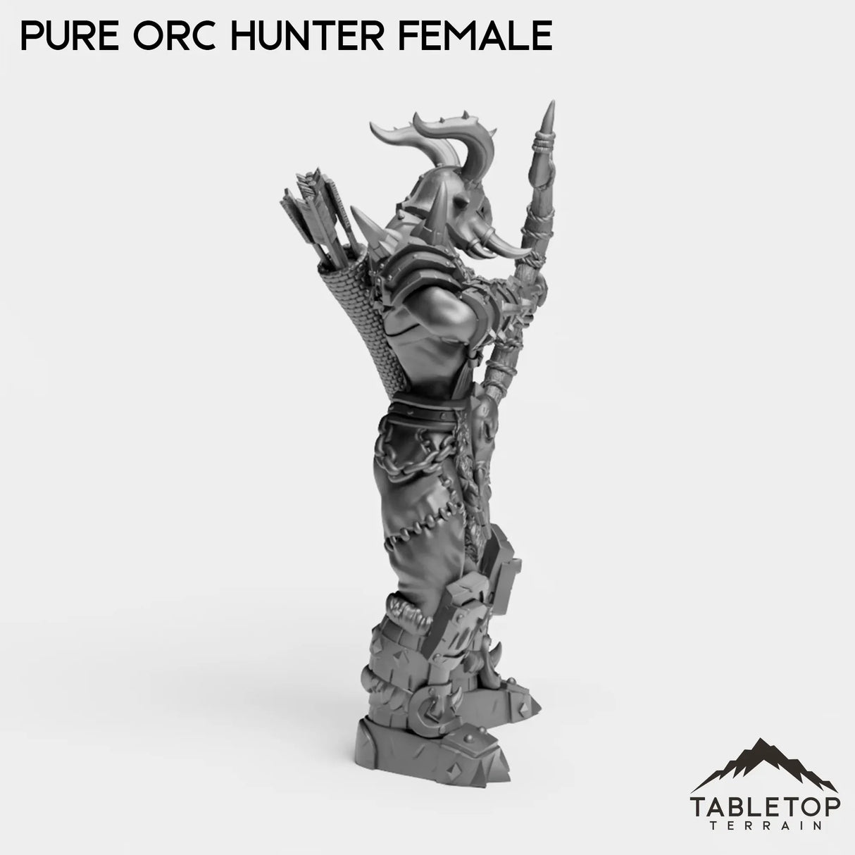 Tabletop Terrain Miniature Pure Orc Hunter Female