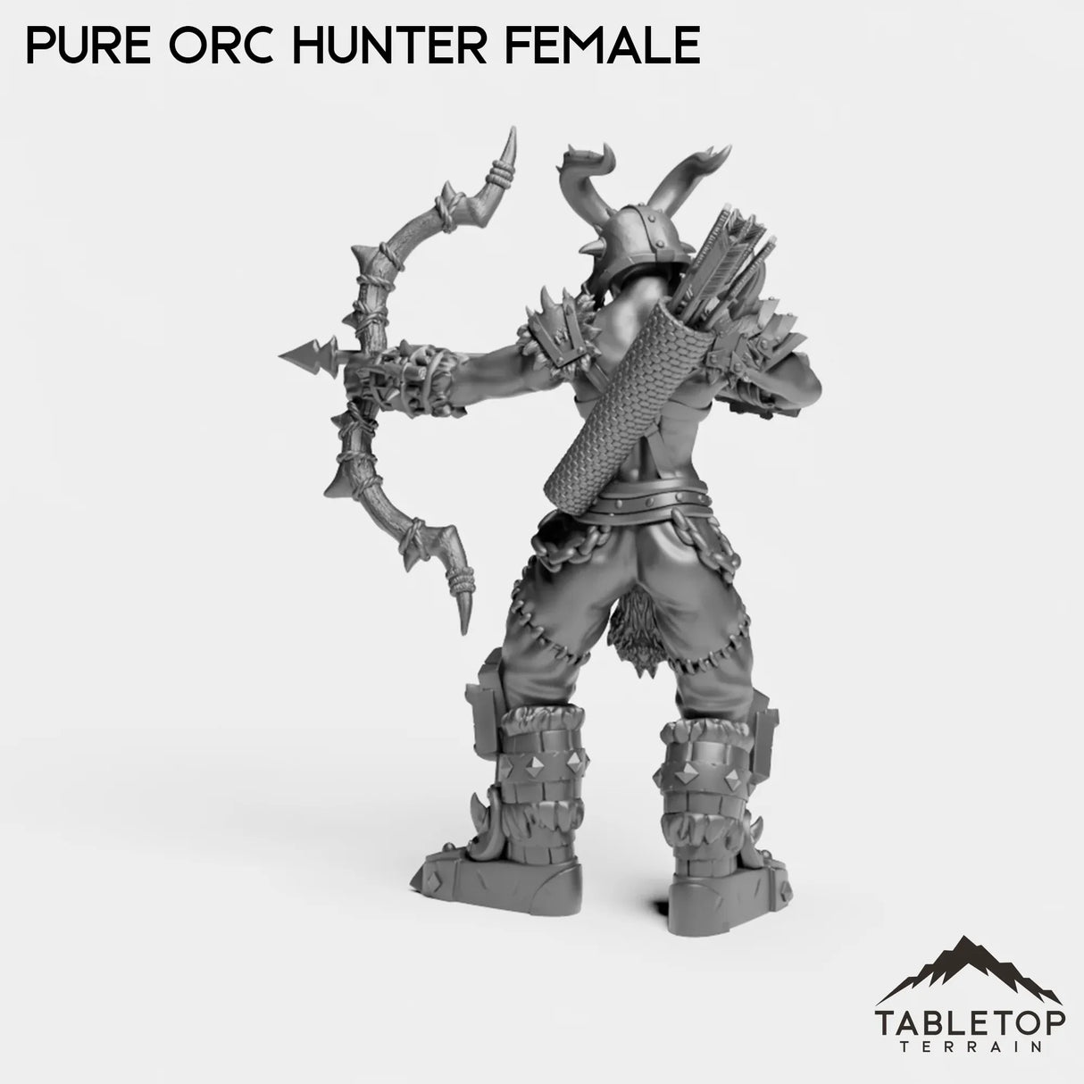 Tabletop Terrain Miniature Pure Orc Hunter Female