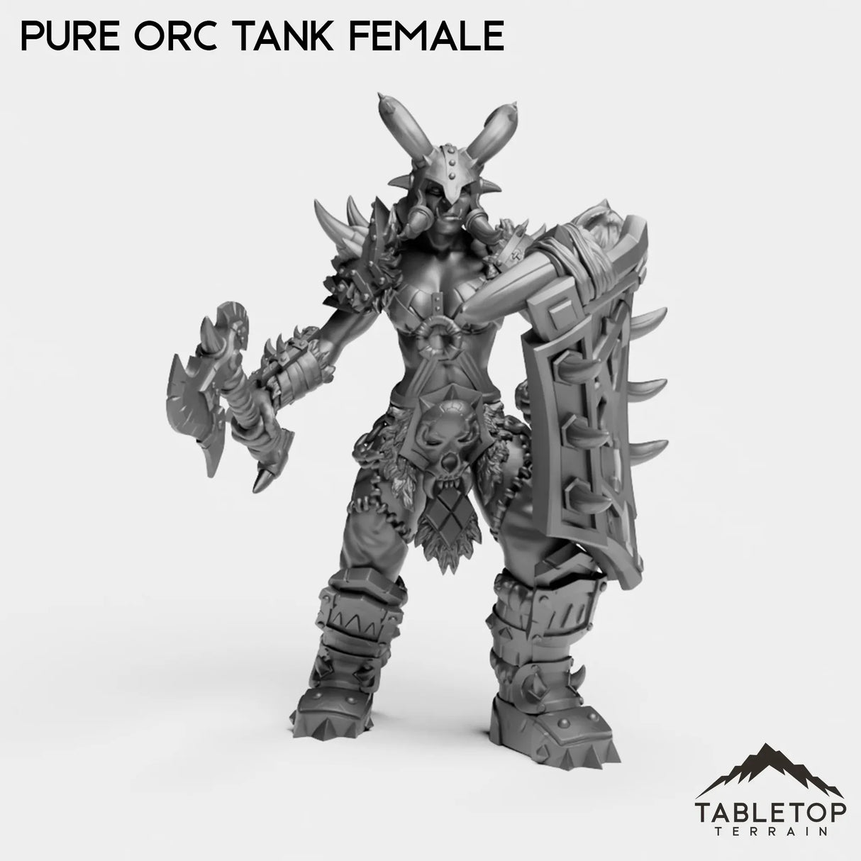 Tabletop Terrain Miniature Pure Orc Tank Female