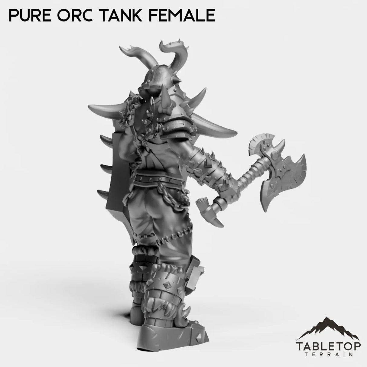 Tabletop Terrain Miniature Pure Orc Tank Female