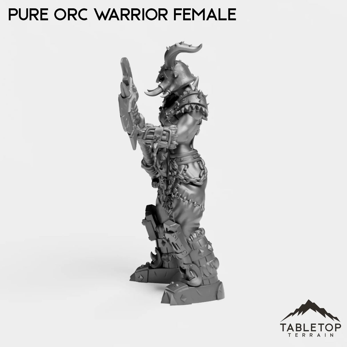Tabletop Terrain Miniature Pure Orc Warrior Female