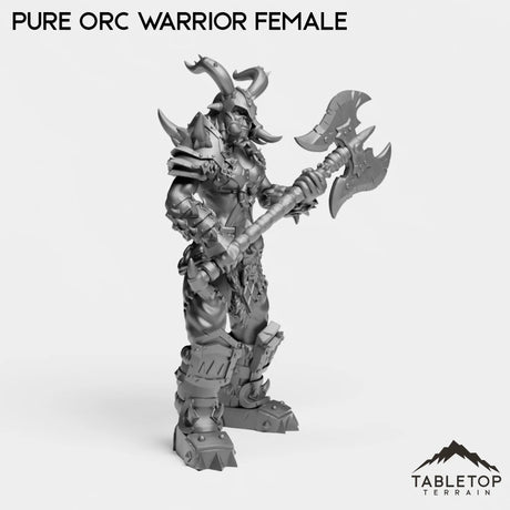 Tabletop Terrain Miniature Pure Orc Warrior Female