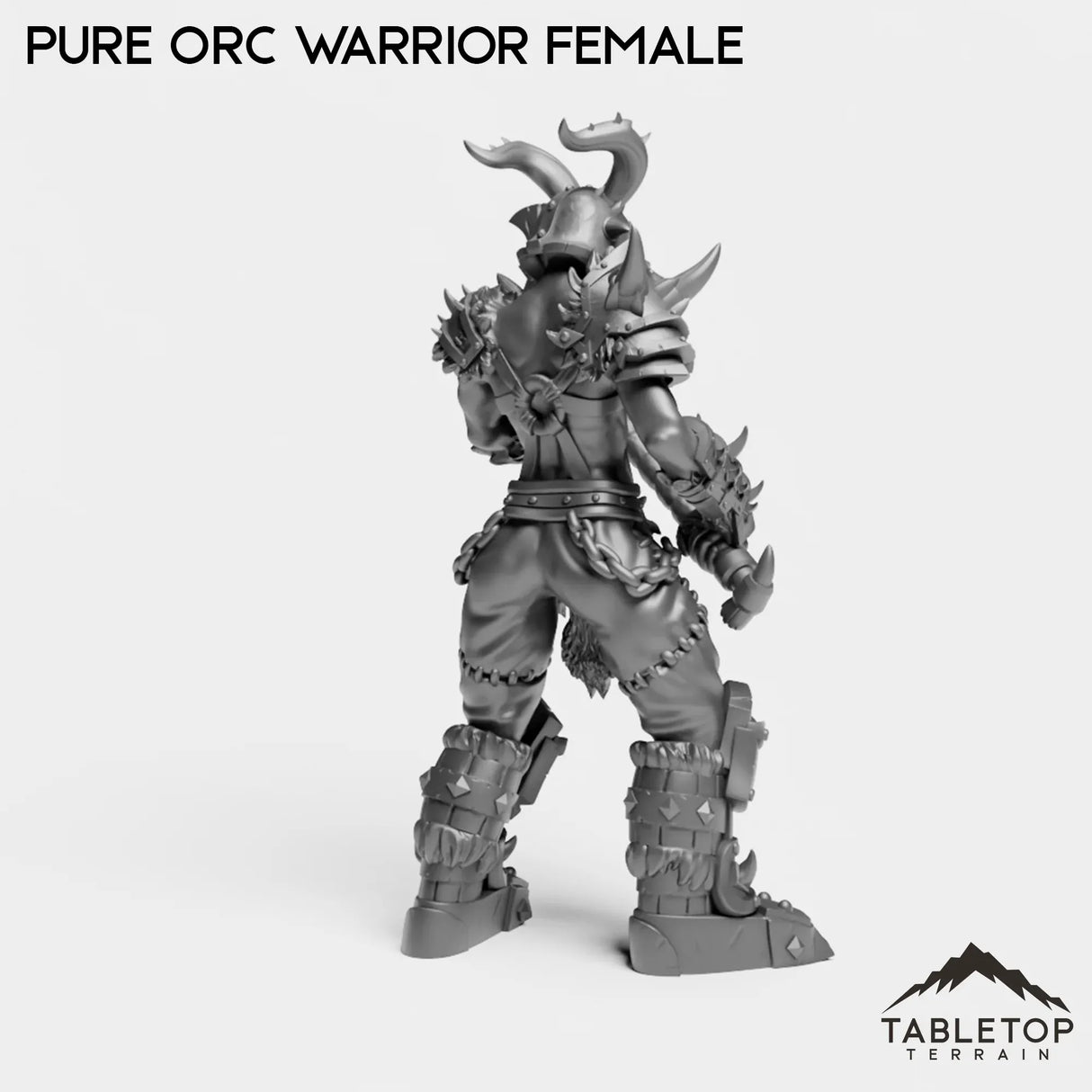 Tabletop Terrain Miniature Pure Orc Warrior Female