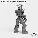 Tabletop Terrain Miniature Pure Orc Warrior Female