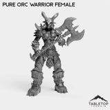 Tabletop Terrain Miniature Pure Orc Warrior Female