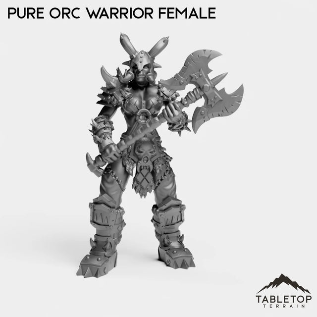Tabletop Terrain Miniature Pure Orc Warrior Female