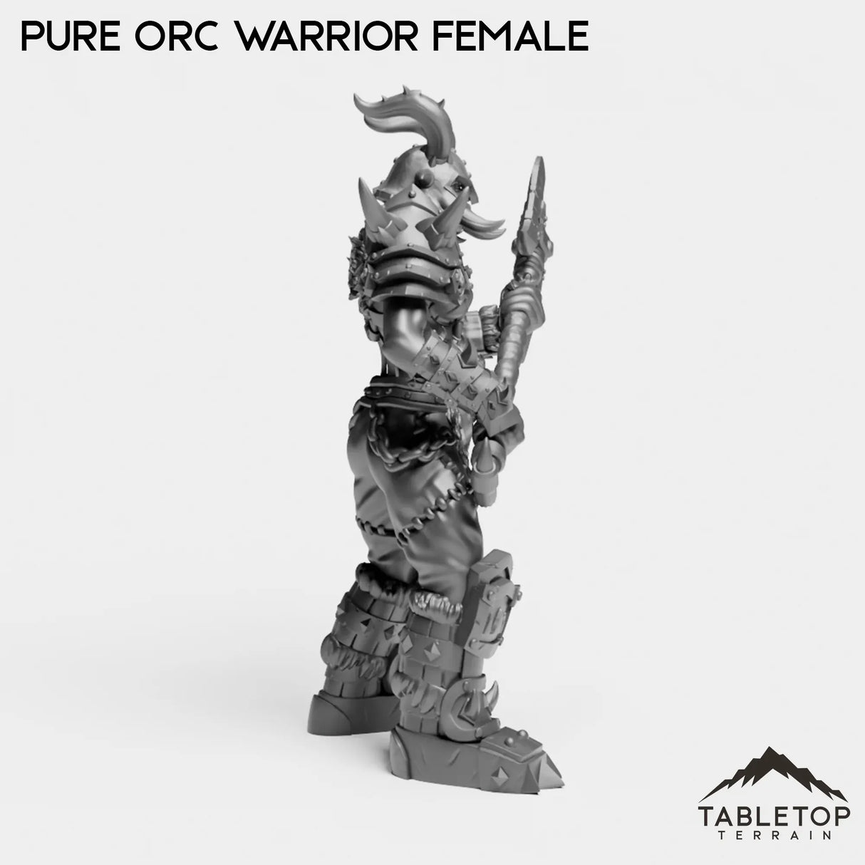 Tabletop Terrain Miniature Pure Orc Warrior Female