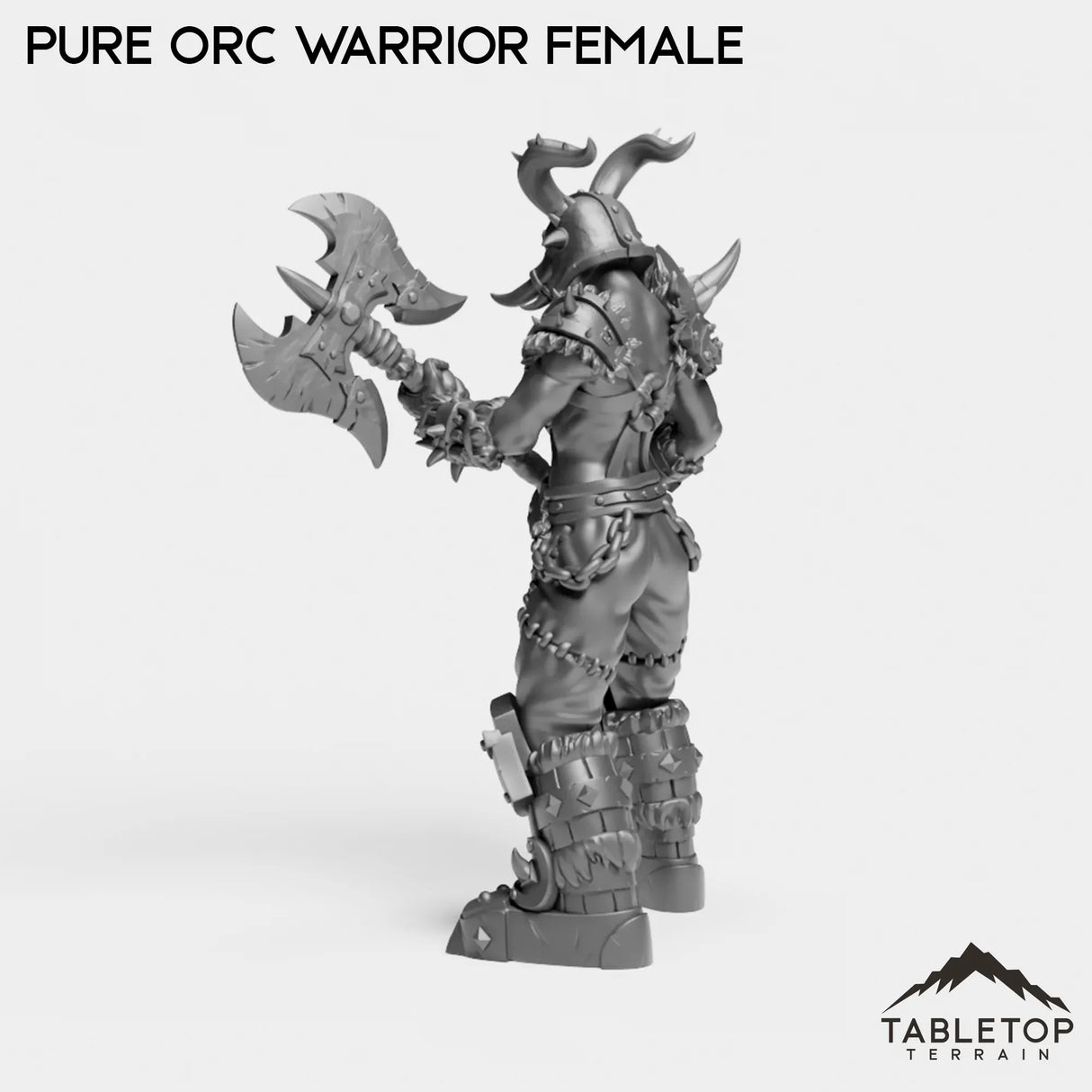 Tabletop Terrain Miniature Pure Orc Warrior Female