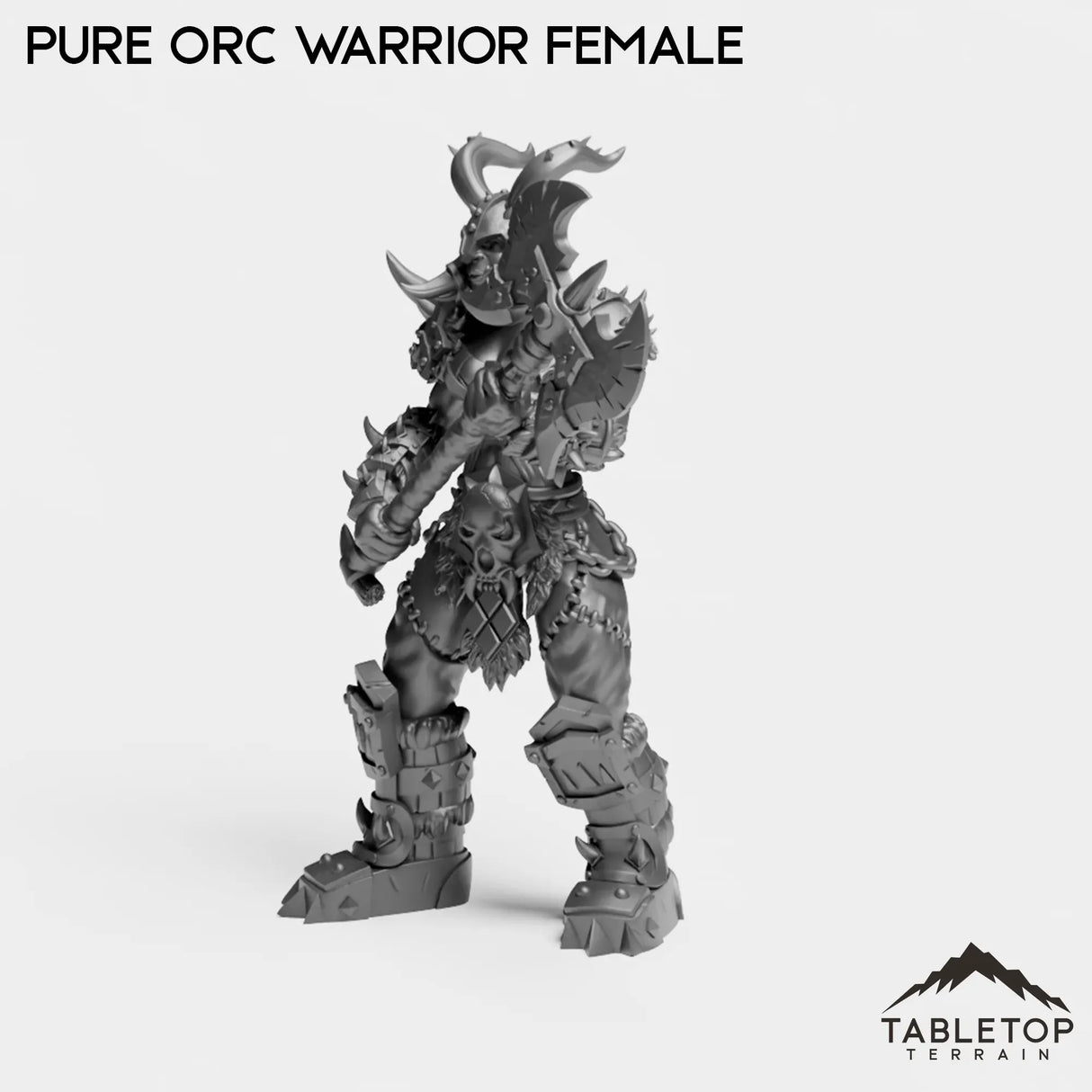Tabletop Terrain Miniature Pure Orc Warrior Female