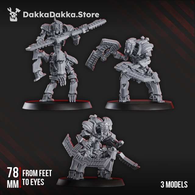 Tabletop Terrain Miniature Quadro-Scorpion warriors x3