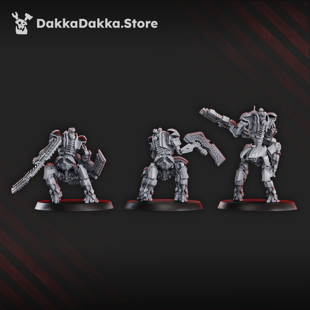 Tabletop Terrain Miniature Quadro-Scorpion warriors x3
