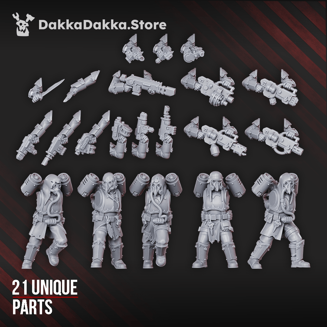 Tabletop Terrain Miniature Ravenswatch Cultists Squad (build kit)