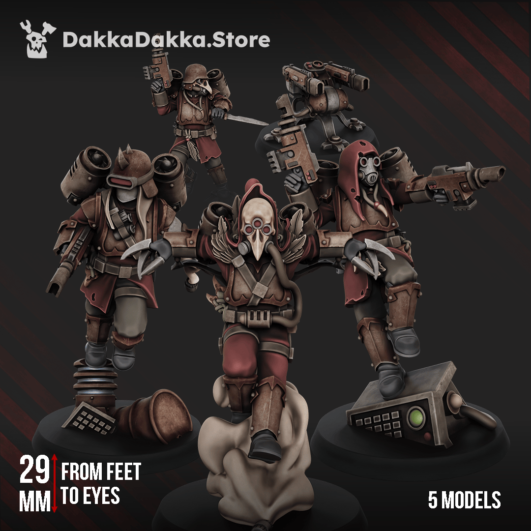 Tabletop Terrain Miniature Ravenswatch Cultists Squad (x5)