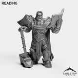 Tabletop Terrain Miniature Reading Silver Paladin Lightbearer