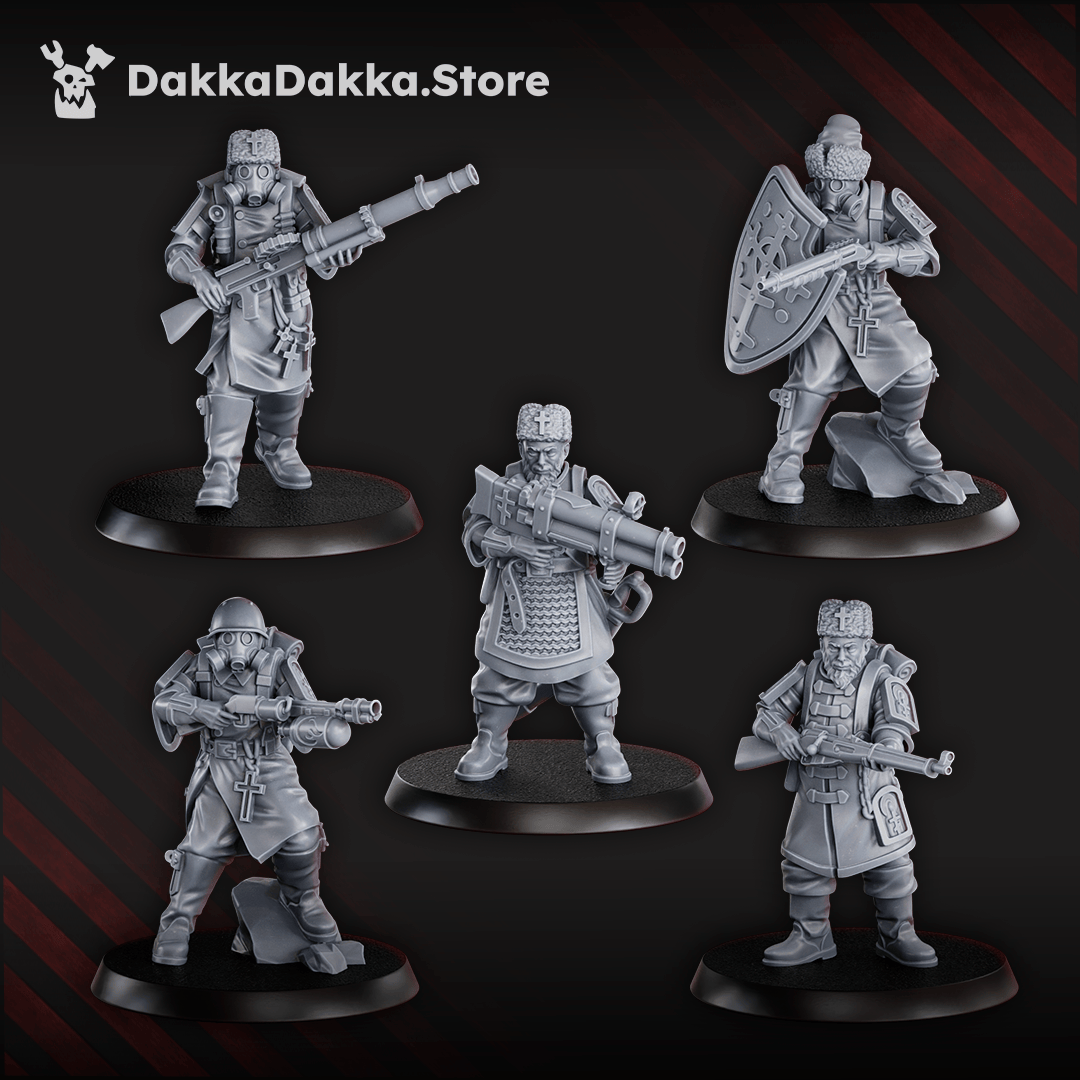 Tabletop Terrain Miniature Red Druzhina Squad x11