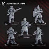 Tabletop Terrain Miniature Red Druzhina Squad x11