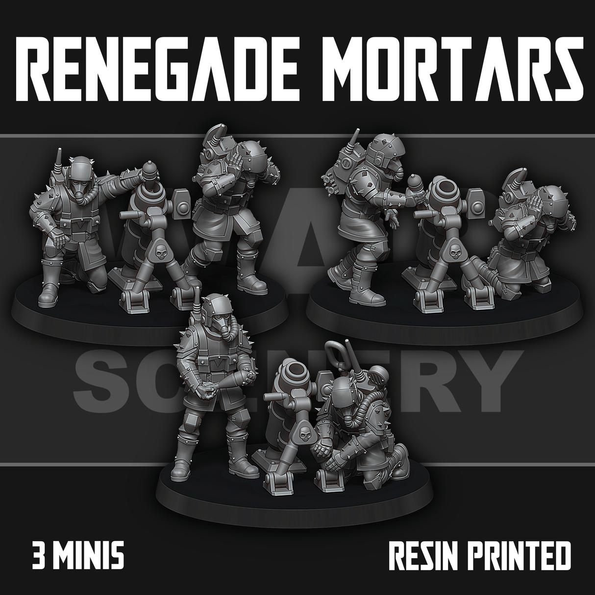 Tabletop Terrain Miniature Renegade Mortars