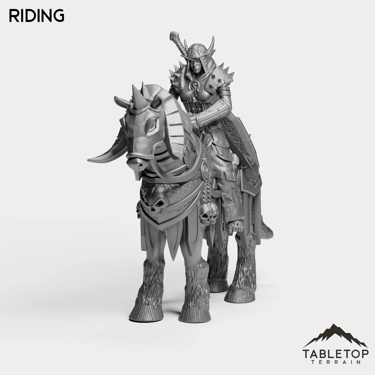 Tabletop Terrain Miniature Riding DK Blood Elves Female