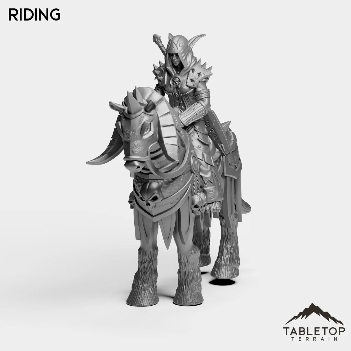Tabletop Terrain Miniature Riding DK Elves Female