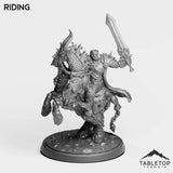 Tabletop Terrain Miniature Riding DK Horseman King