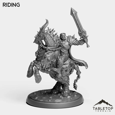 Tabletop Terrain Miniature Riding DK Horseman King