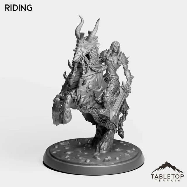 Tabletop Terrain Miniature Riding DK Horseman Priestess